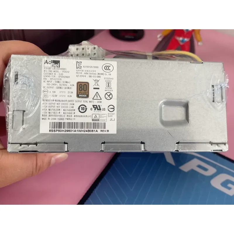 for Lenovo Original Power Supply PCK012 Rated Output Power 260W 80 Plus
