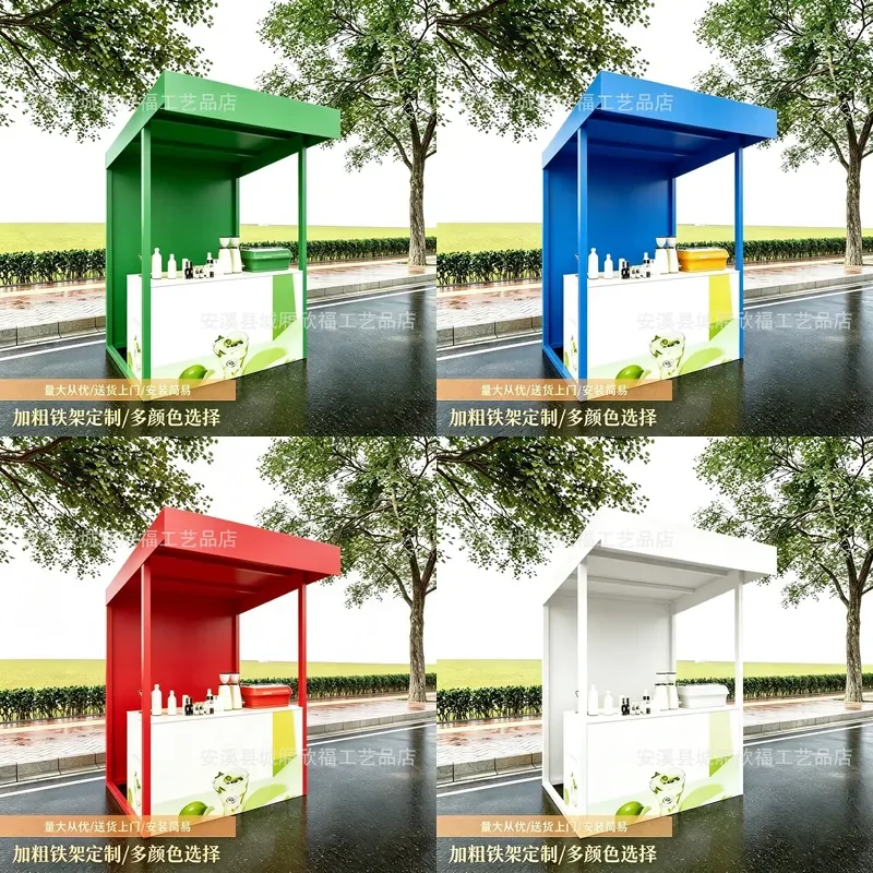 For Outdoor Commercial Market Stall Night Market Booth Display Stand Folding Sales Display Shed Portable Vendor Kiosk