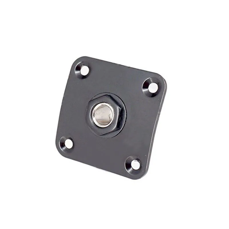 Jack quadrato in lamiera metallica per chitarra elettrica, presa di uscita audio, connessione base presa, accessori professionali