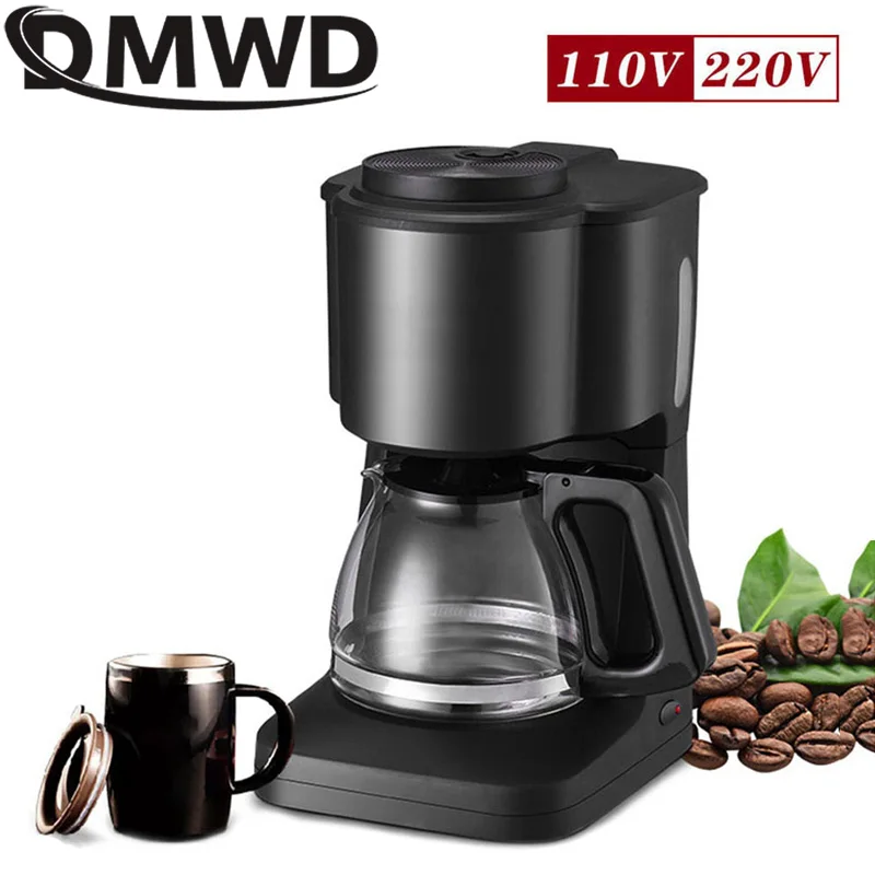 

110V/220V Automatic Electric Latte Espresso Coffee Maker Mini Moka Drip Cafe American Coffee Brewing Machine Tea Pot Boiler 600W