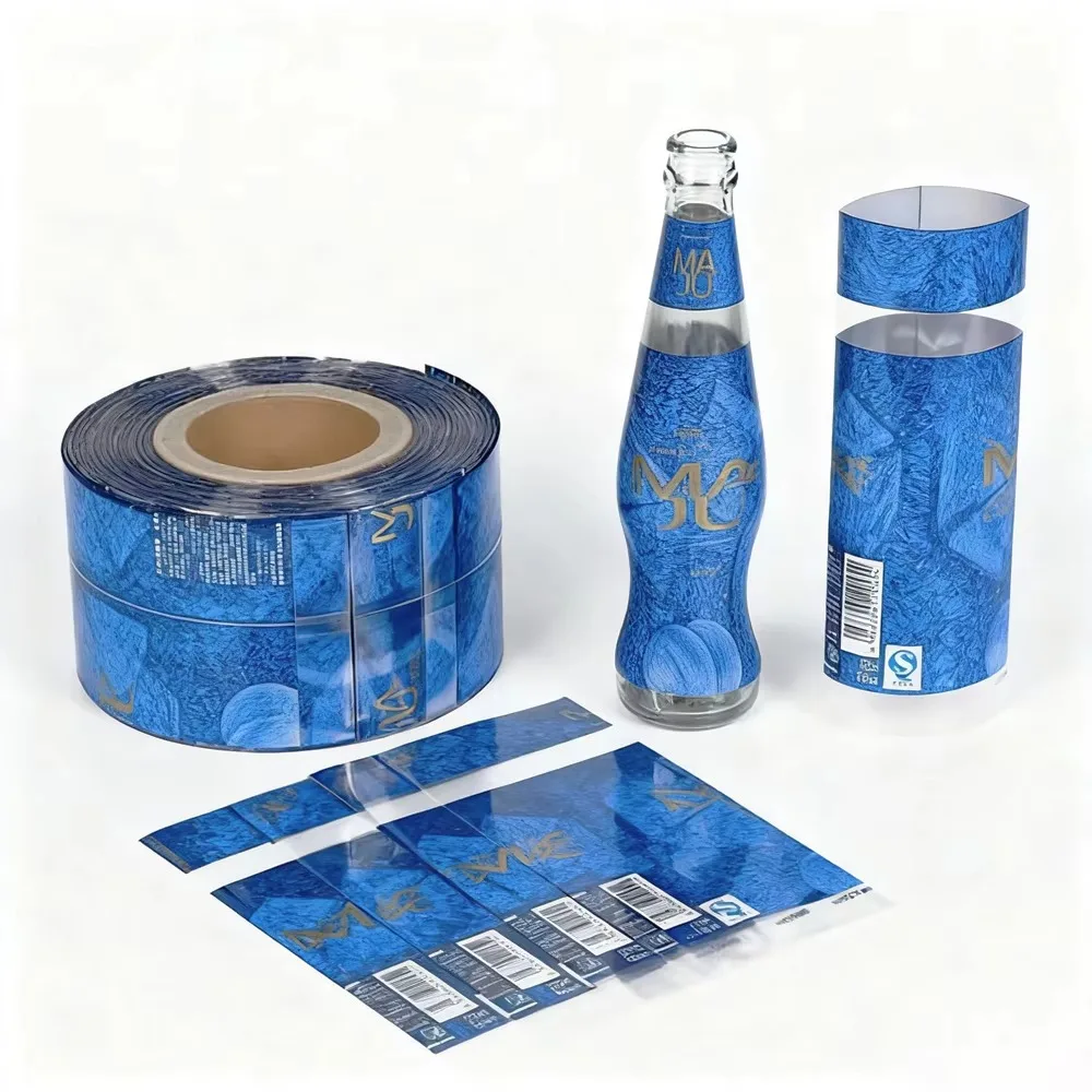 ملصقات مخصصة للأكمام المنكمشة بالحرارة PVC/PET | طباعة تغليف الزجاجات لتغليف المياه والعصير والنبيذ والمشروبات #2