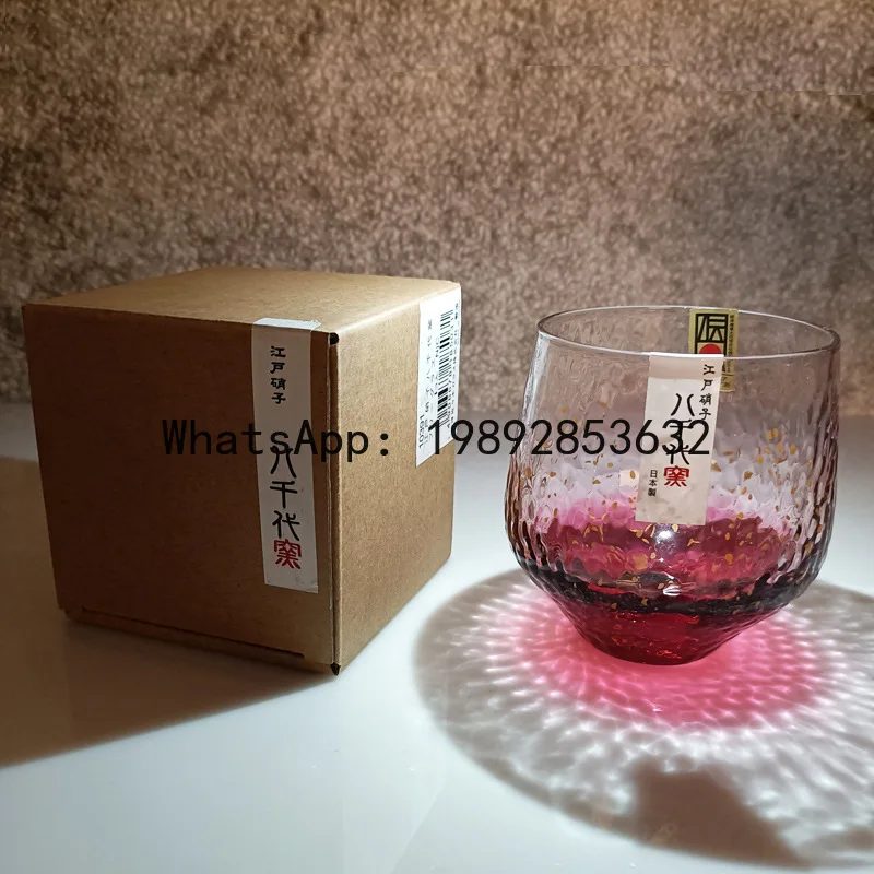 Gold foil crystal starry sky cup - glass star cup - water cup - whiskey & sake glass