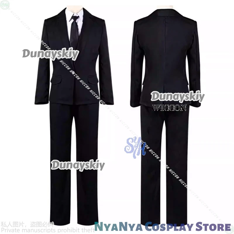 ชุดคอสเพลย์โรลันด์จากอนิเมะเกม Library of Ruina เสื้อโค้ทสีดำ กางเกง เนคไท หน้ากากสยองขวัญ ถุงมือ สำหรับงานปาร์ตี้ฮาโลวีน คริสต์มาส และคอสเพลย์