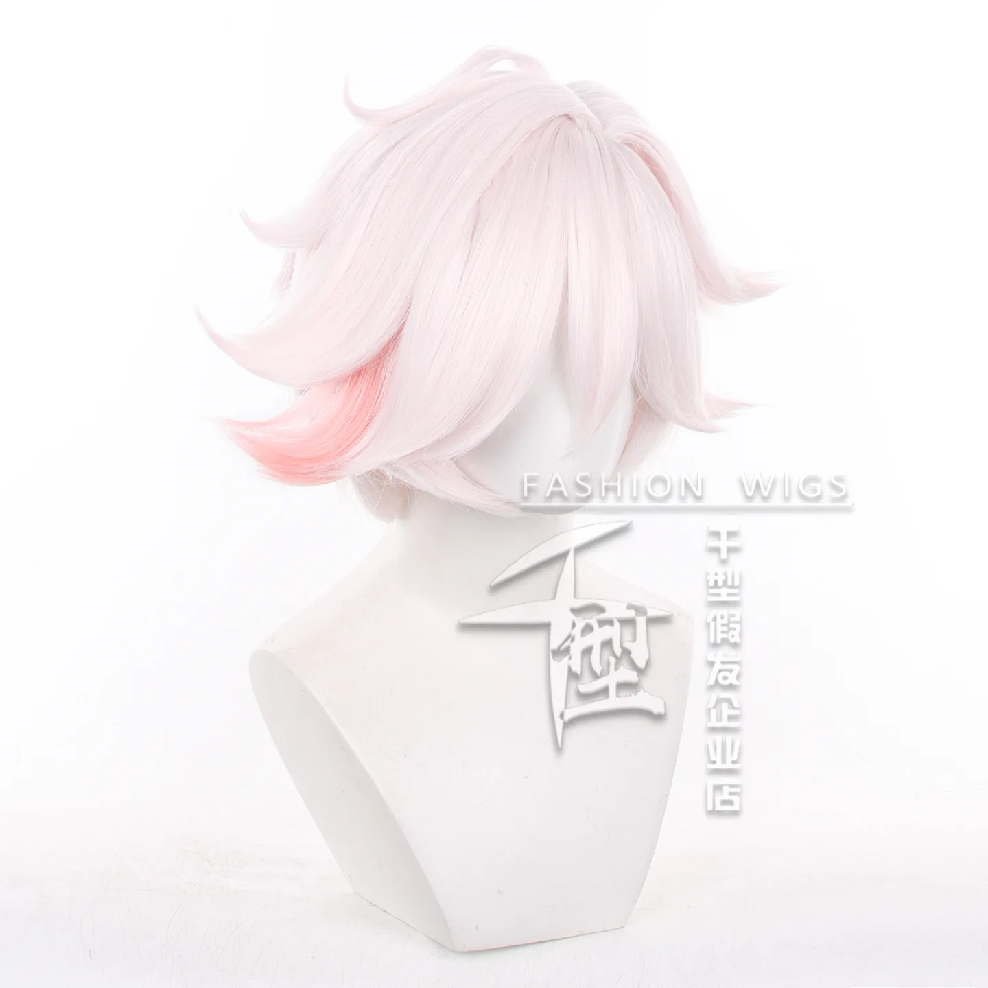 Lute Angel Dust Cos Hotel Wig Headwear Horn Aura Angel Halloween Carnaval Party Silver Color Anime Cosplay Prop