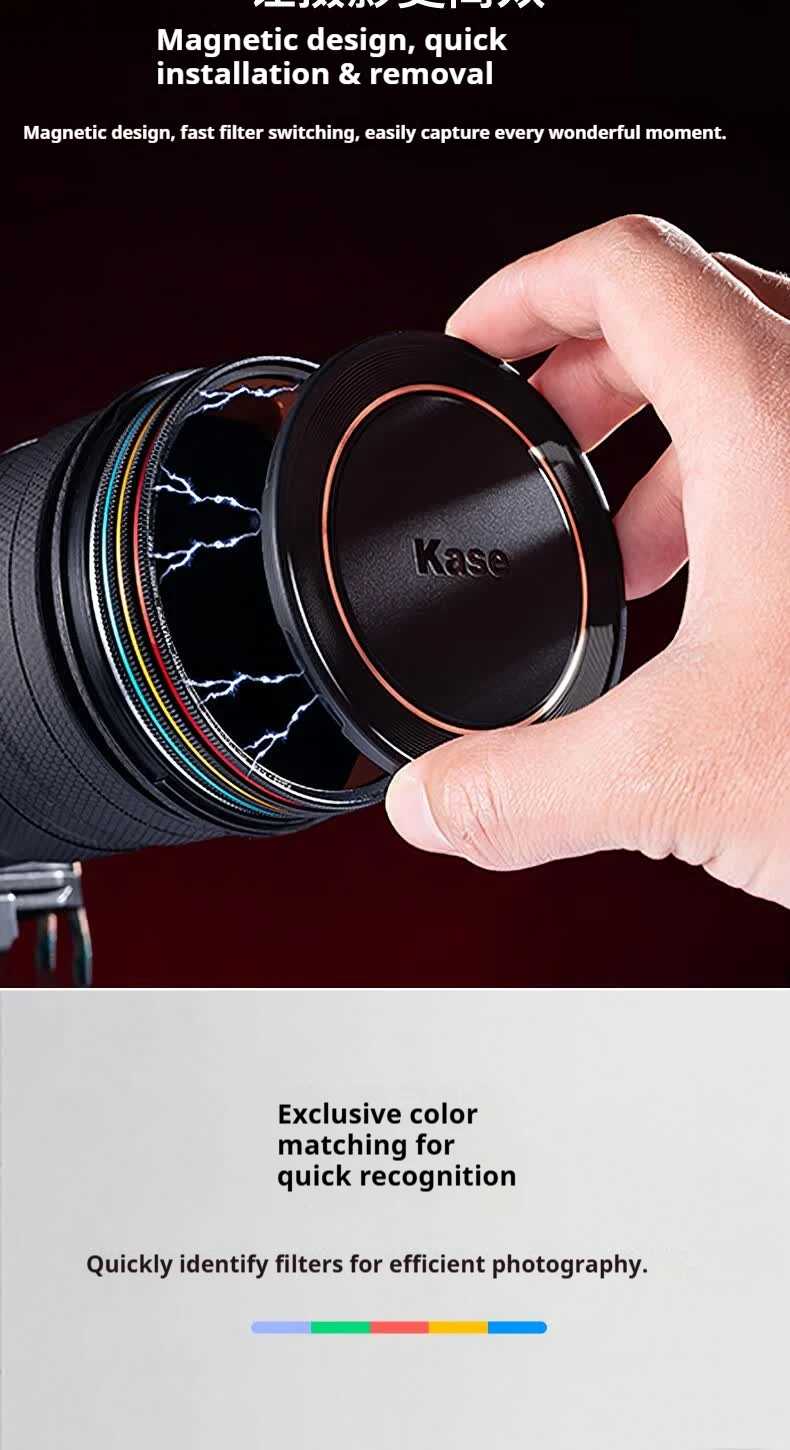 Kase ND8/64/1000 Wolverine Prism II Magnetischer ND-Filter, Neutraldichtefilter, Neutraldichtefilter, Langzeitbelichtung – Detail 7
