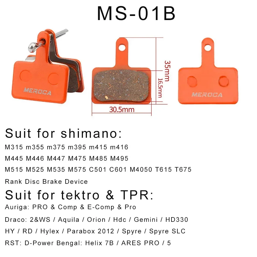 MTB Fiets Hars Semimetalen Schijfremblokken voor Shimano B01S M375 M395 M446 M485 M486 M416 Deore M515 M525 fiets Rem