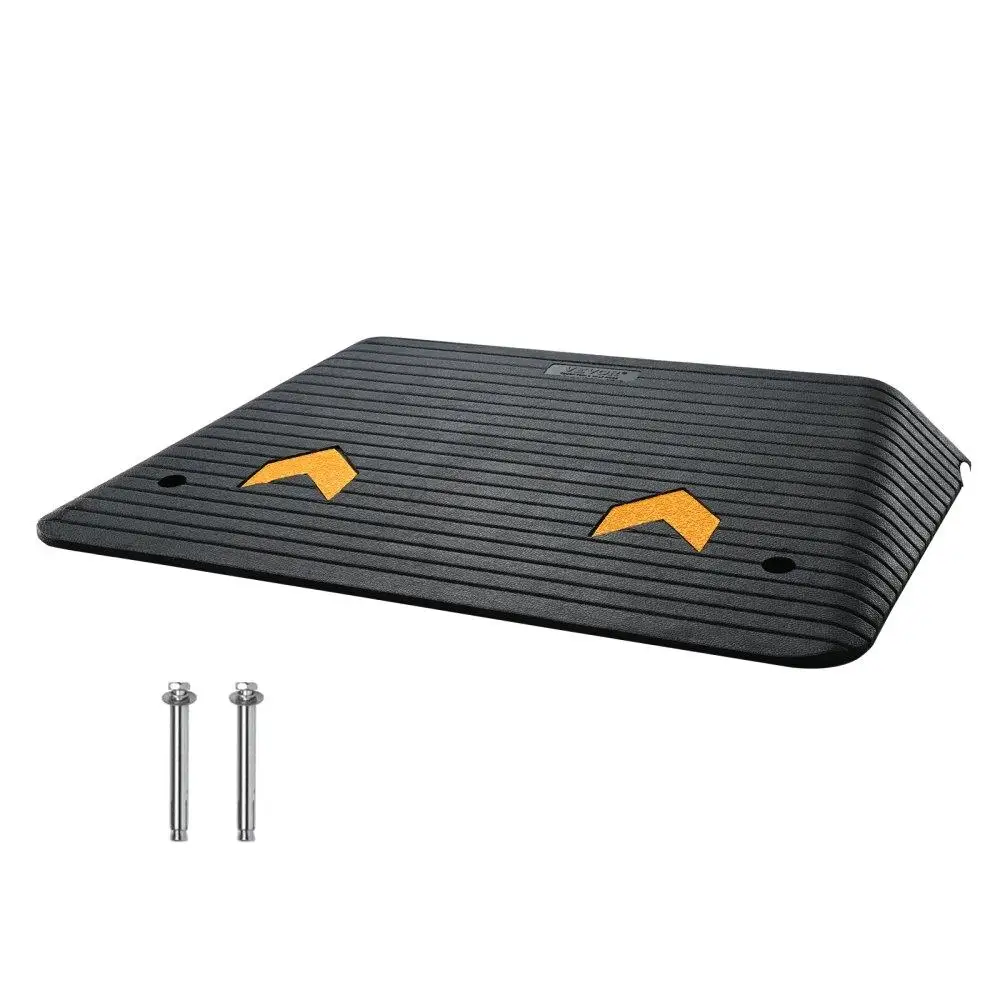 

Rubber Threshold Ramp, 4" Rise for wheelchair Ramp Doorway, Recycled Rubber Power Curb Ramp Rated 33069 Lbs Load Capacity,