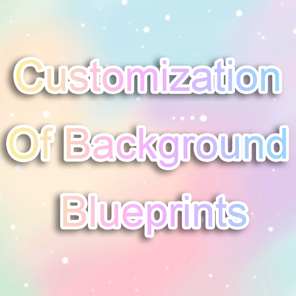 Customization Of Background Blueprints Theme Birthday Party Photography Decoration Adding Words Items Props Baby Shower  Gift