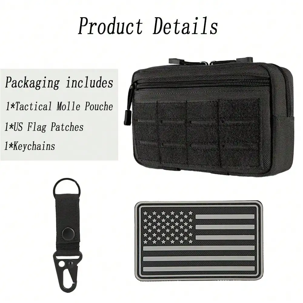 Kit di attrezzi da caccia EDC per esterni Custodia Molle multifunzionale, portamonete con marsupio mimetico, marsupio da uomo portatile in nylon