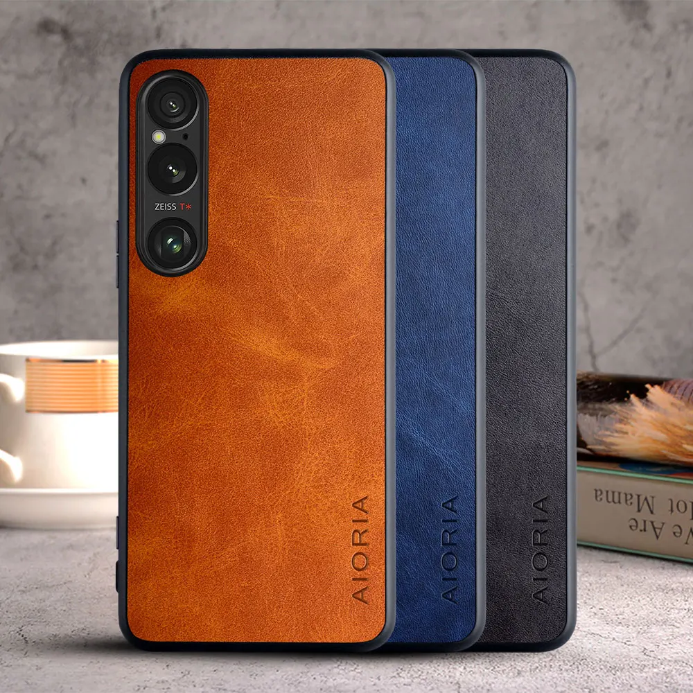 Case for Sony Xperia 1 VI 10 VI funda Luxury Vintage leather skin soft cover for sony xperia 10 vi case coque capa