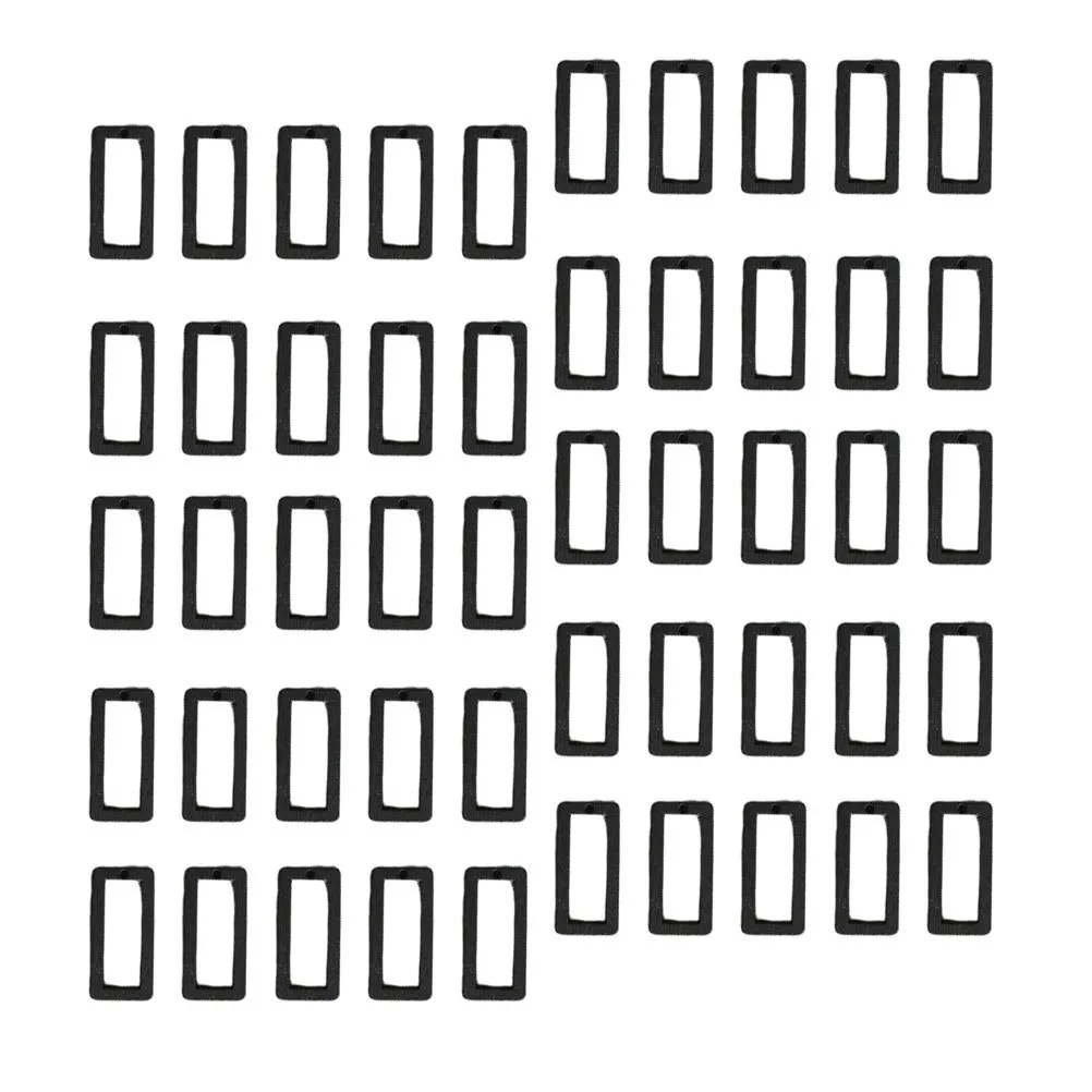 

50Pcs Wooden Earring Accessories Lightweight Comfortable DIY Pendant Set Simple Stylish Design Jewelry Making Charms Black