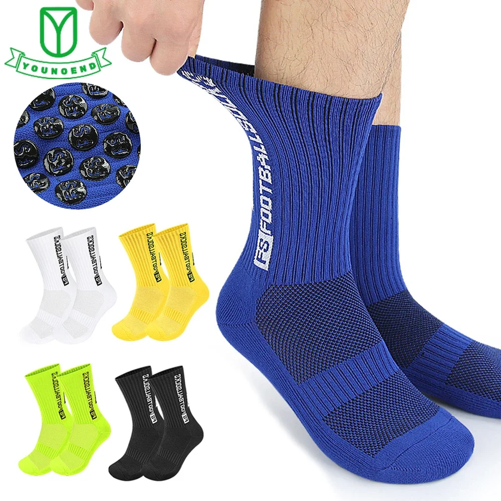 1Pair Men Women Grip Socks Soccer Socks, Anti-Slip Socks for Men and Women Soccer, Football, Basketball, Hockey Non-Slip Socks