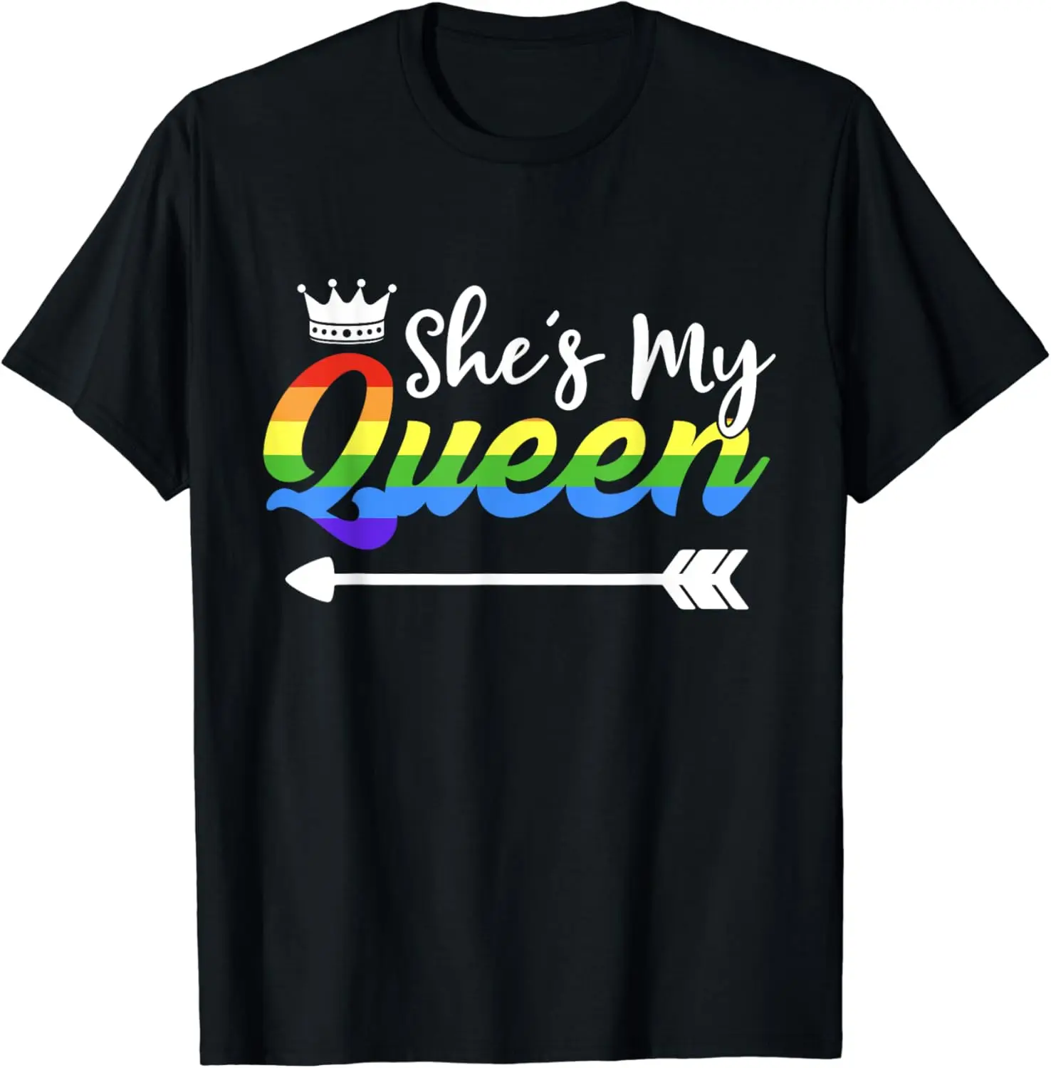 

Футболка с надписью «She's My Queen» для пары лесбиянок