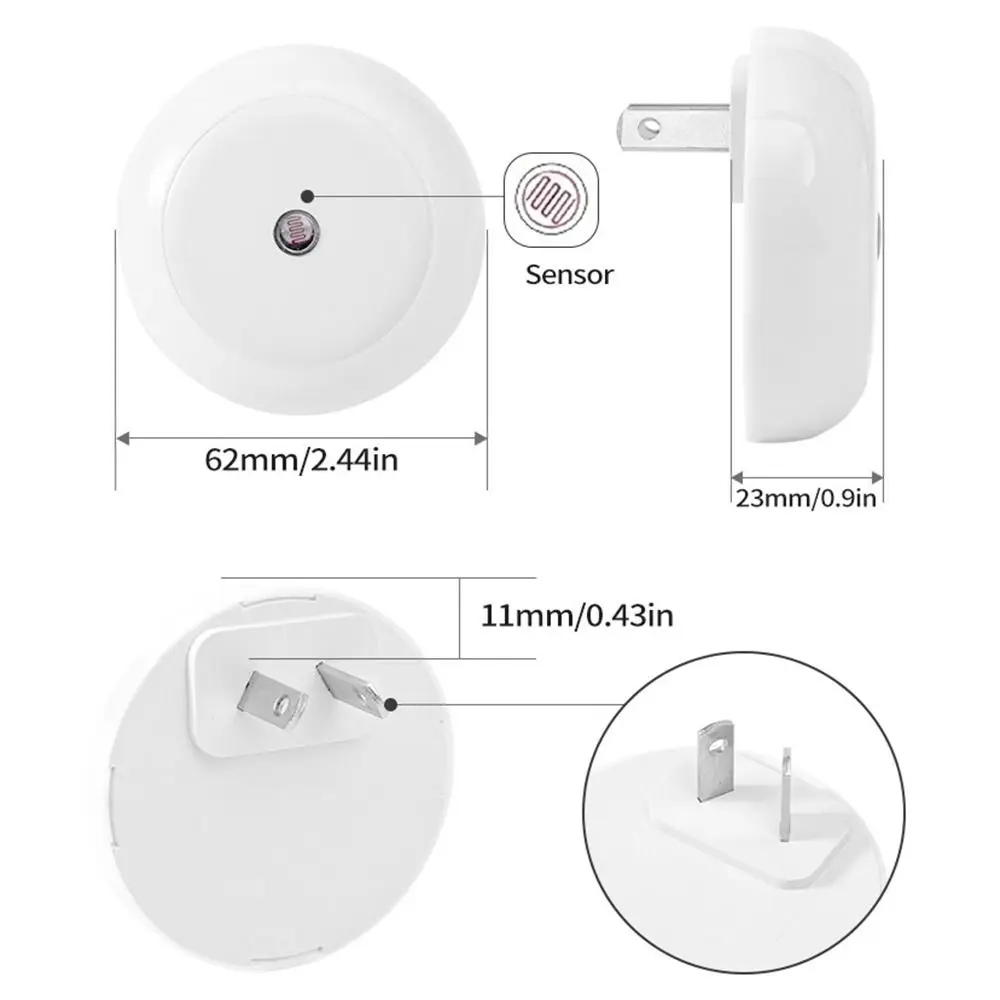 Kitchen Intelligence Bedroom Night Light Lighting Led Light Controlled Induction Light Energy Saving Socket Light