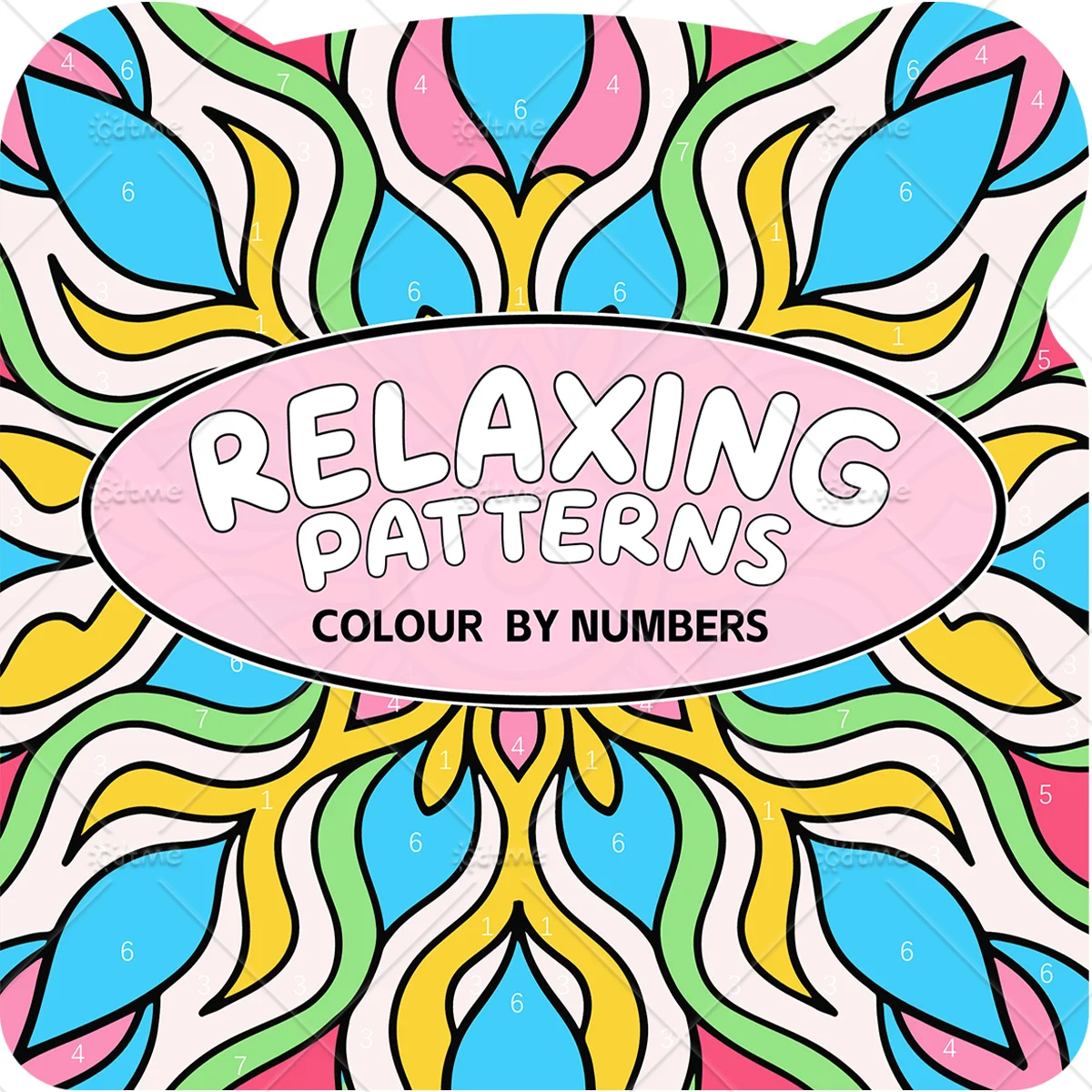 RELAXING PATTERNS COLOUR BY NUMBERS Coloring Book for Adults Cute Cozy Daily Activities Irregular Patterns for Relaxation