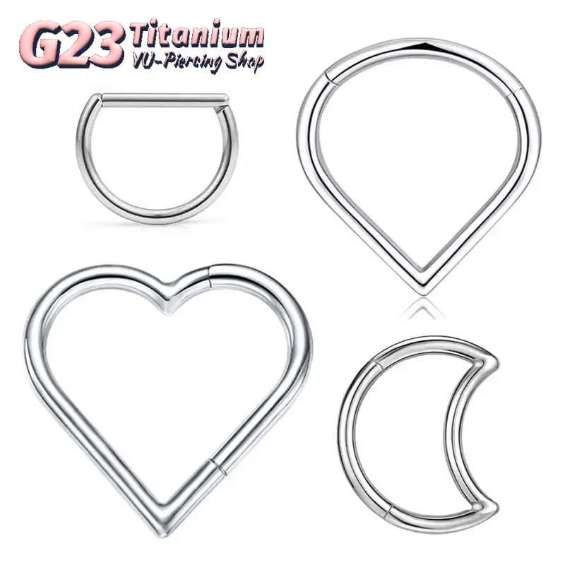 

10PC F136 TItanium nose ring Piercing medusa ear Rook Sexy Cartilage Helix piercing nostril Earrings 1pcs16G wholesale Jewelry