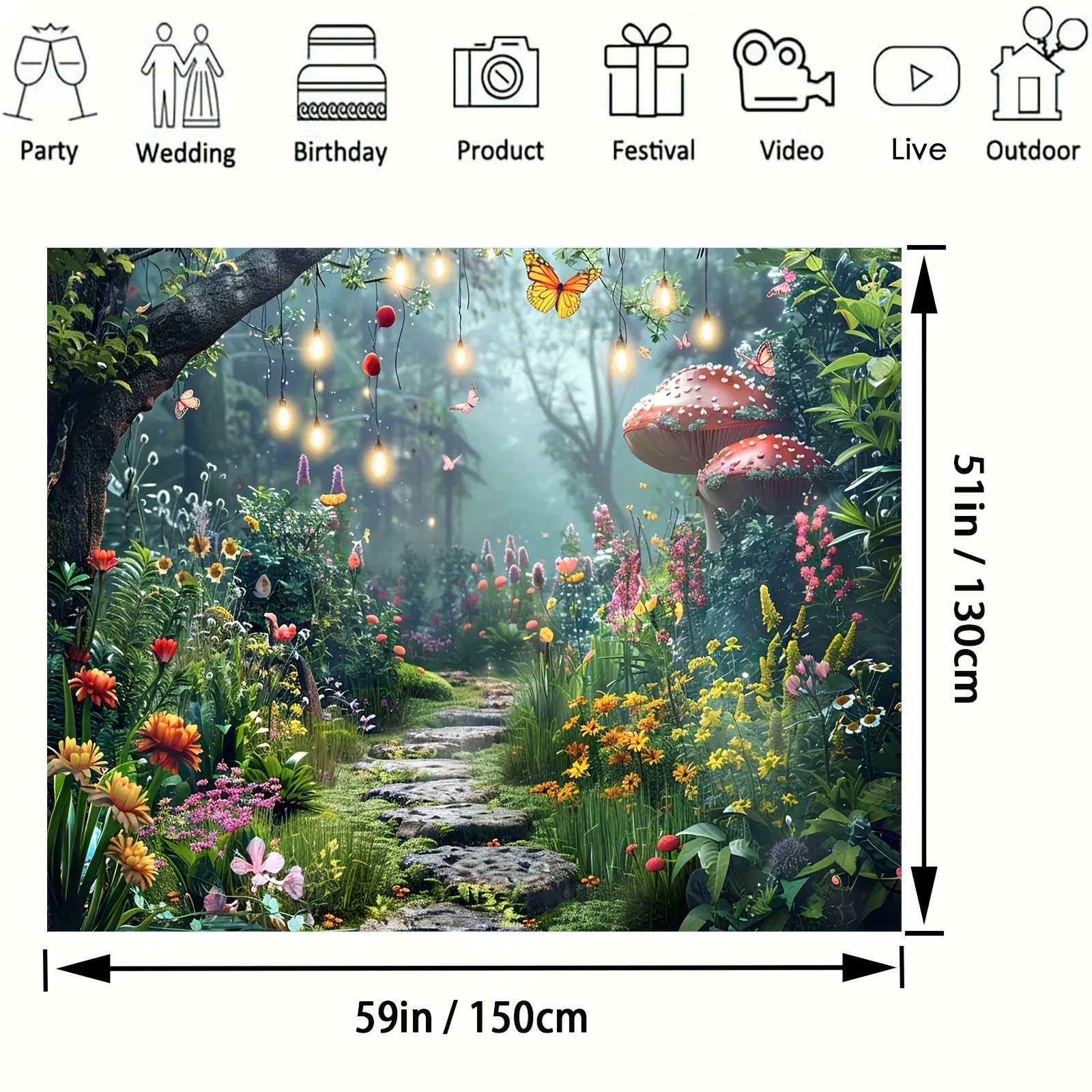 A fairyland forest background in spring, a dreamland of fairy tale fantasy, a natural photography background, a birthday party