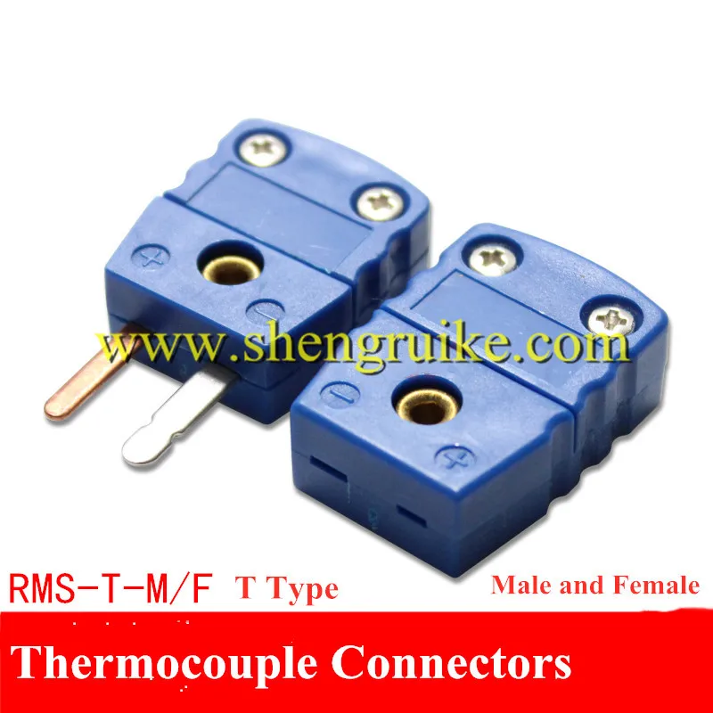 T Type miniature thermocouple connector flat pin male and female