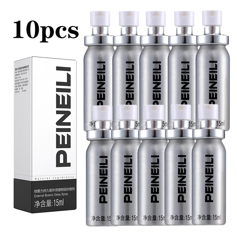 10pcs Penile Erection Spray Peineili Male Delay Spray Lasting 60 Minutes Sex Products for Men Penis Enlargement Cream