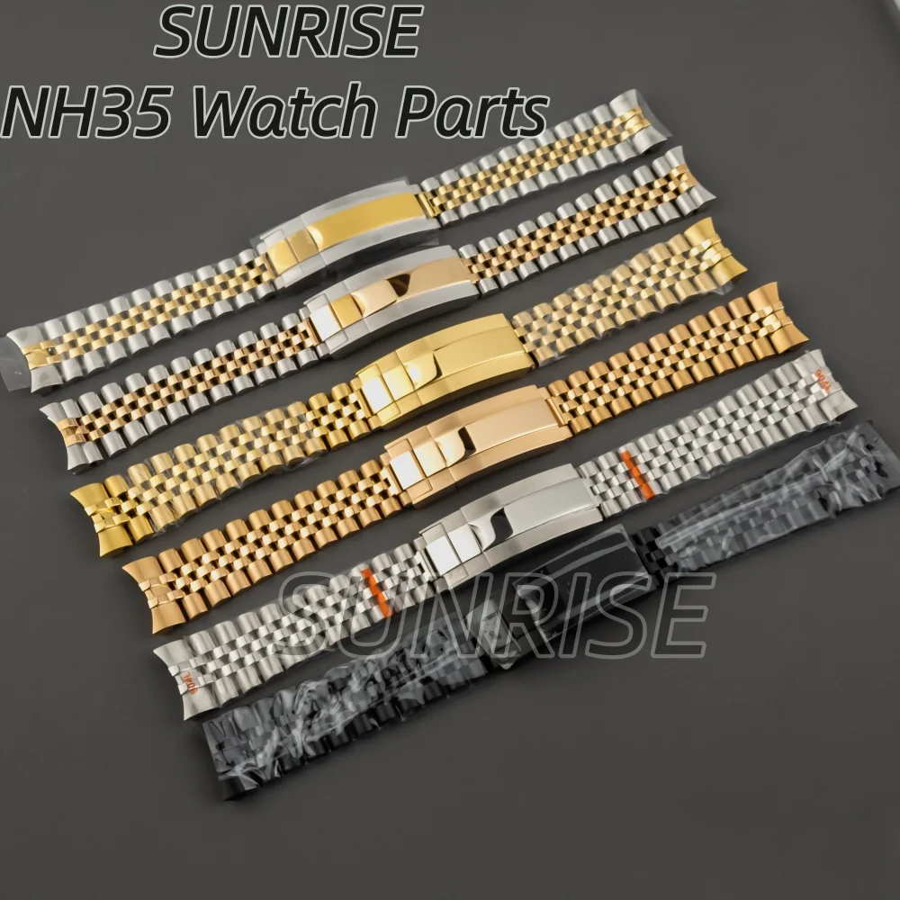 Correa de reloj Jubilee de 20mm para hombre, correa de reloj de acero inoxidable 316L plateada y oro rosa para Rolex Oyster Perpetual Datejust SUB DAYTONA