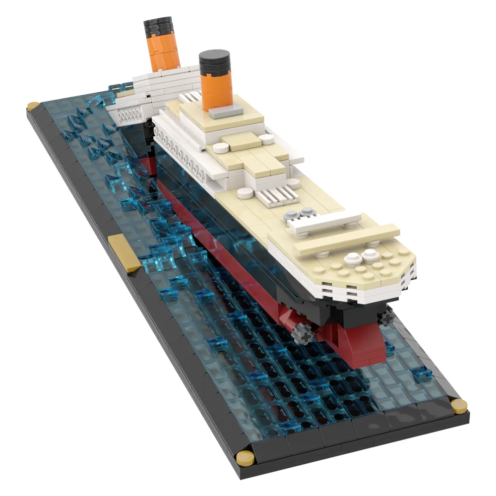 MOC Mini RMS Titanic Sank Ship Model Break in Half MOC Building Blocks Bricks Boat Kit Construcrion Sets Gift Adult Children