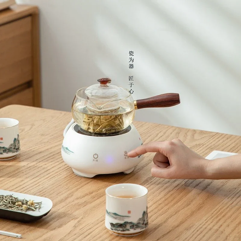 ألف ميل من مجموعة صانع الشاي إبريق الشاي جيانغشان، موقد السيراميك الكهربائي المنزلي الراقية، وعاء صحي صغير لصنع الشاي #5