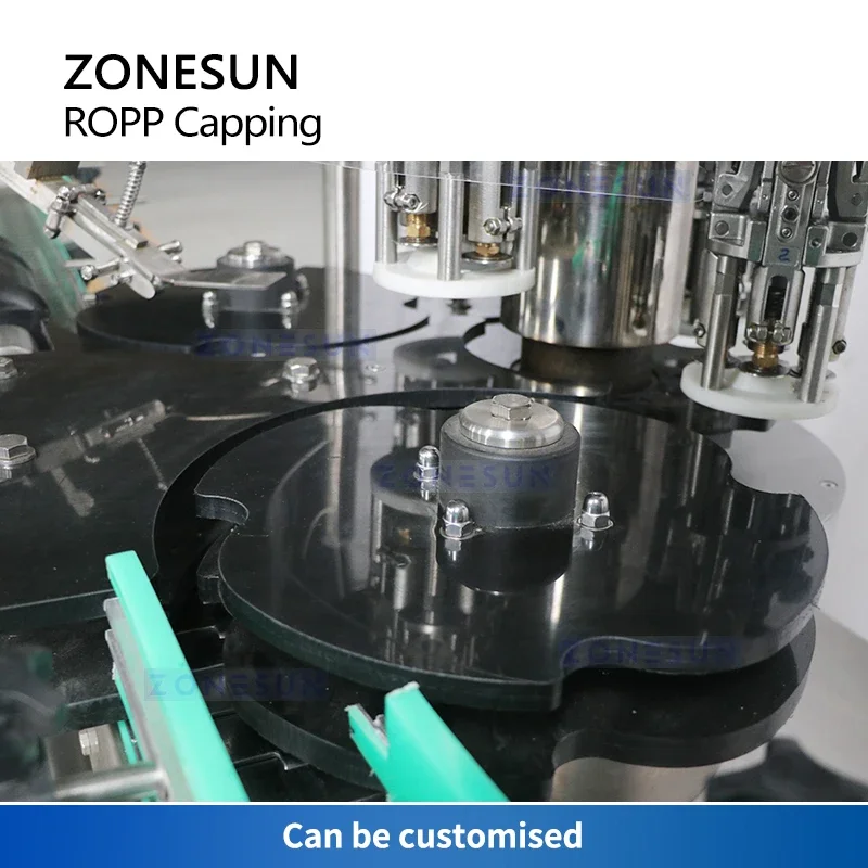 ZONESUN Automatic ROPP Capping Machine Cap Sealing Pilfer Proof Capper Oil Bottle Closure System Packaging ZS-XG440C4