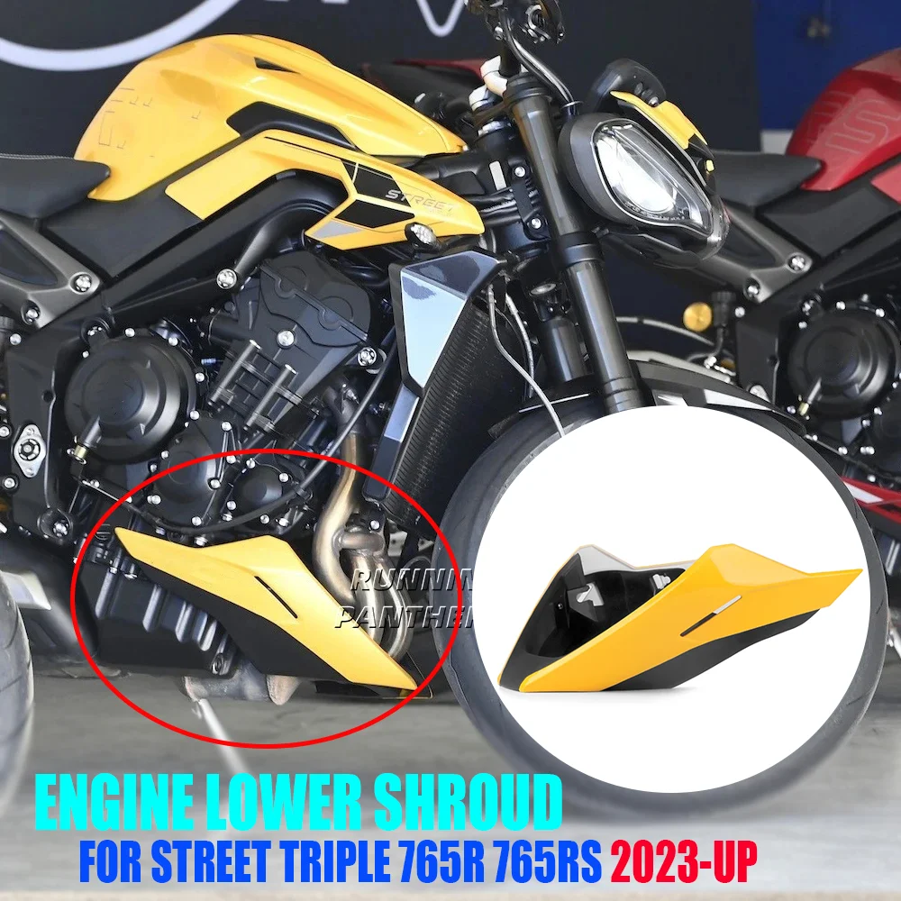 

New Motorcycle Engine Lower Spoiler Body Fairing Protector Guard Chassis Shield For Street Triple 765 RS R 765RS 765R 2023 2024