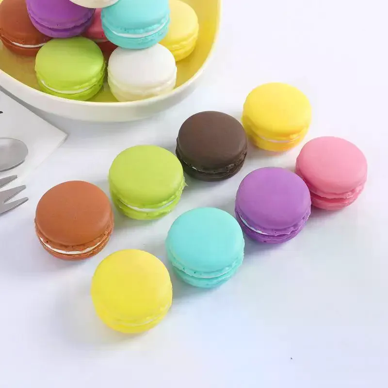 Artificial Macaron Simulation Models Realistic Texture Bright Colors Home Decor Bakery Display Props