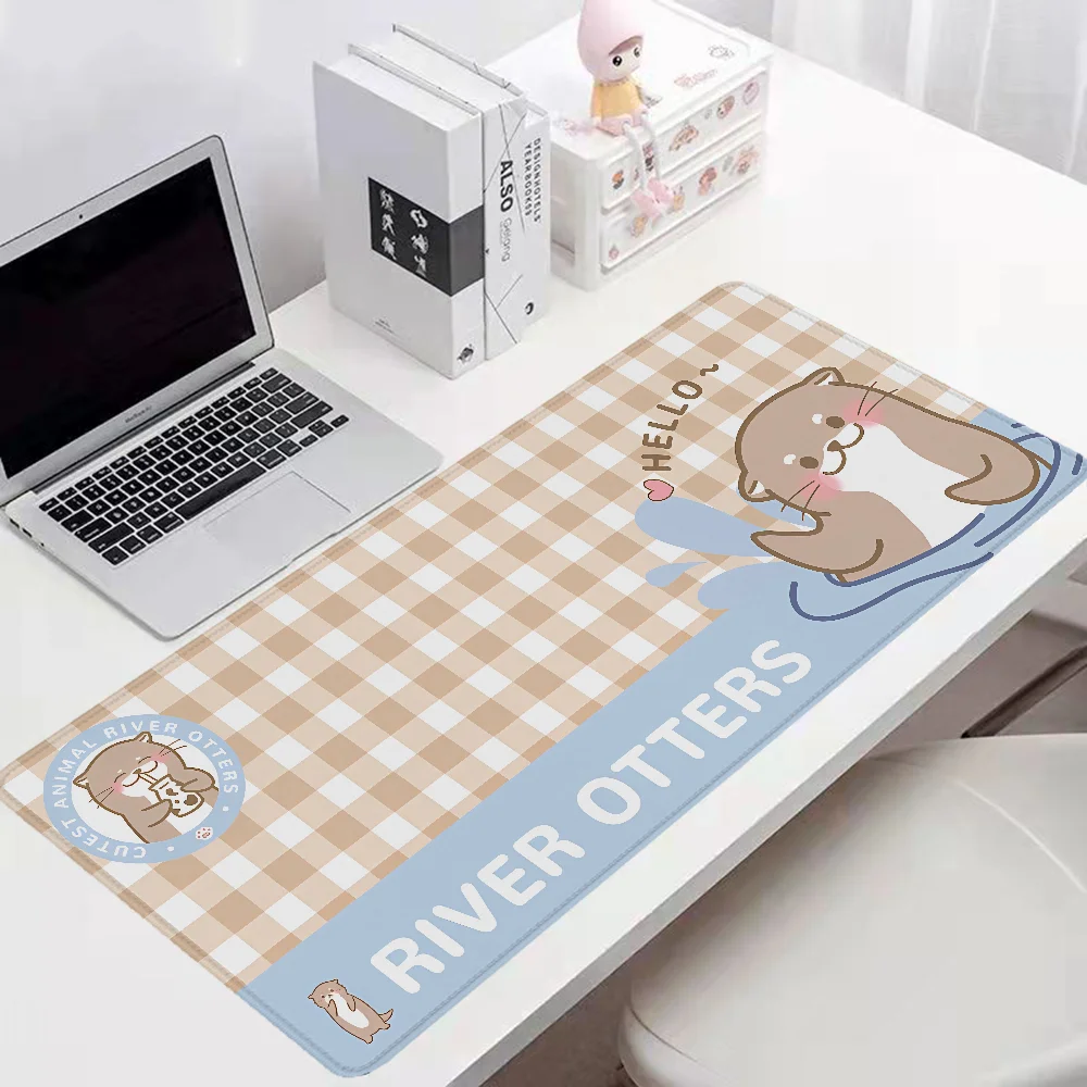 Otter Xxl Mouse Pad 900x400 Desktops Gaming Keyboard Desk Accessories Office Computer Mat Pc Gamer Mousepad Mats Extended Setup