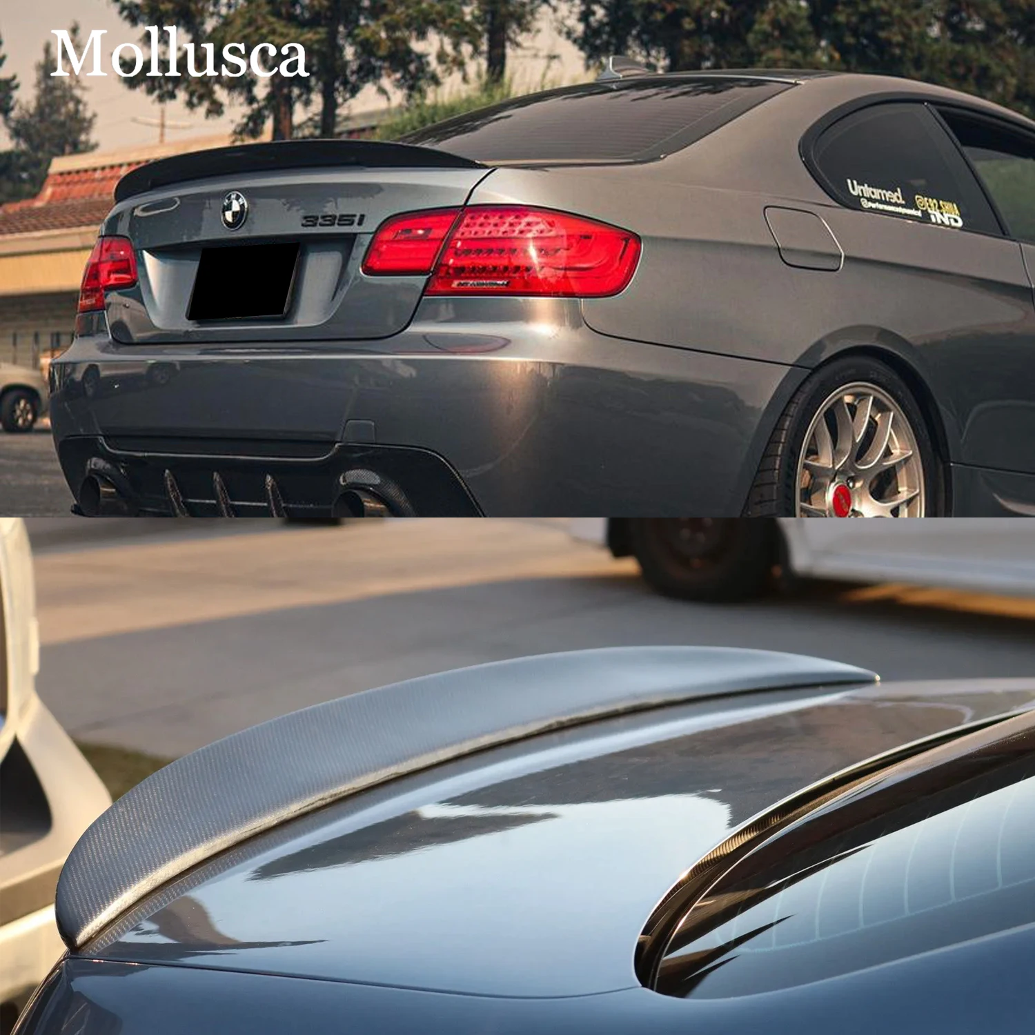 

For BMW 3 Series E92 Coupe&E92 M3 P Style Carbon fiber Rear Spoiler Trunk wing 2005-2013