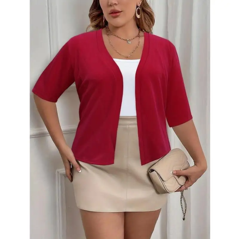 

Ele Knitted Sweater for Men And Women Large Size Ciwalk Coolmax Fiber Collar Nine Sve Length Not Easy to Deform