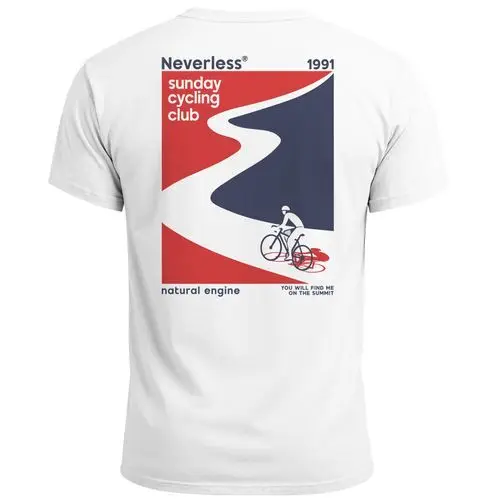 Herren T-Shirt Back Print Fahrrad Bike Print Shirt Sunday Cycling Club Sommer-