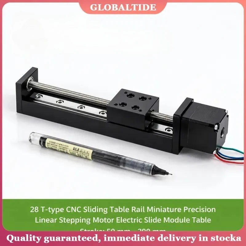 50MM-200MM T-type CNC Sliding Table Rail Linear Stage Transport Guide Platform Stepper Motor