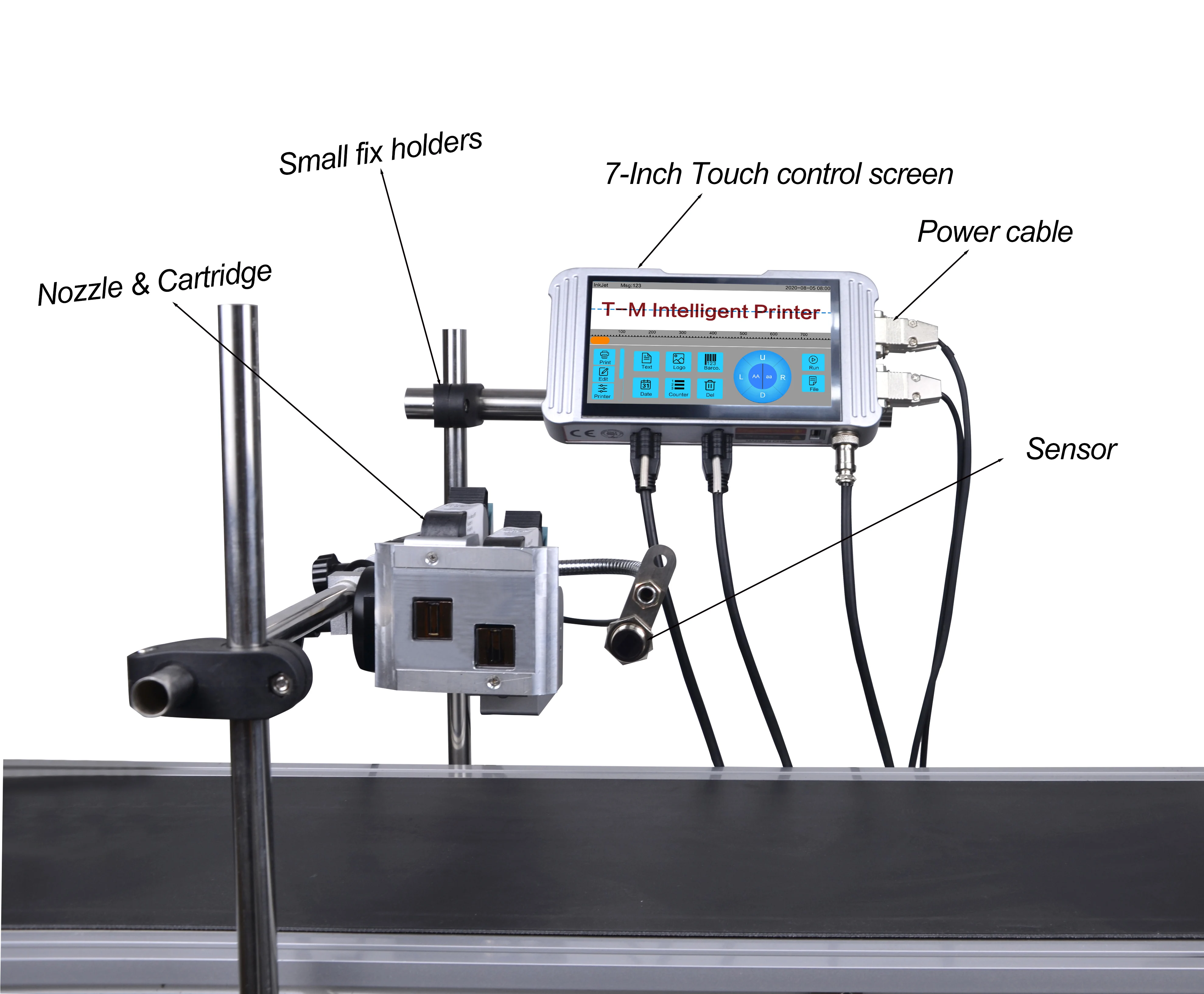 آلة الترميز عبر الإنترنت، طباعة الدفعة النافثة للحبر، تاريخ انتهاء الصلاحية المتغير، رقم سلسلة رمز الاستجابة السريعة التلقائي