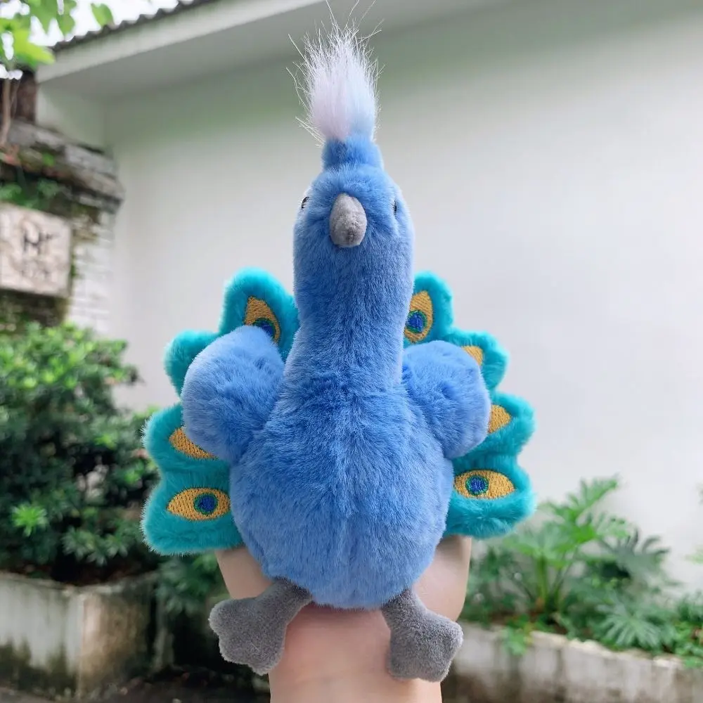 Portachiavi pavone in cotone PP Portachiavi soffice e confortevole con pavone Collezione di cartoni animati Ciondolo per borsa con animali di peluche Ragazzi e ragazze