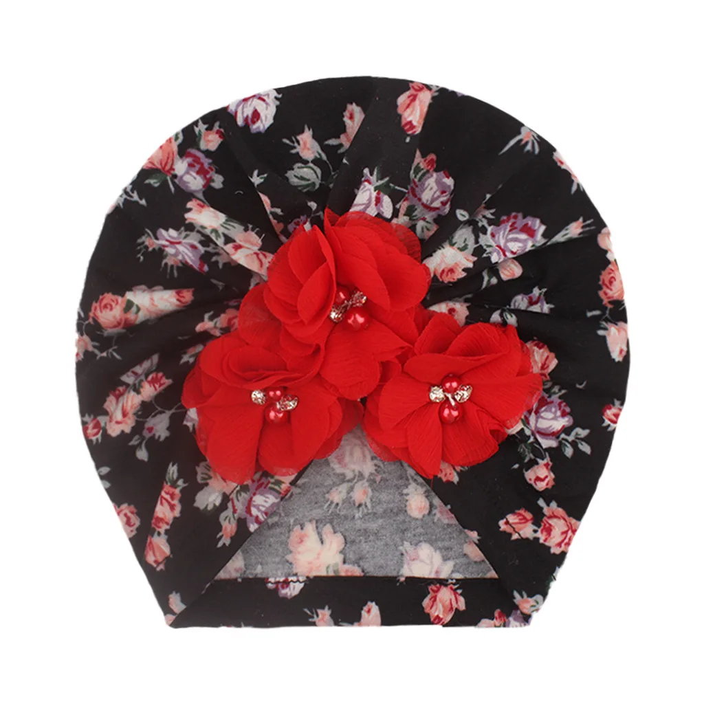 8 Colors Lovely Flower Baby Hat Cute Solid Color Baby Girls Boys Hat Turban Soft Newborn Infant Cap Beanies Head Wraps