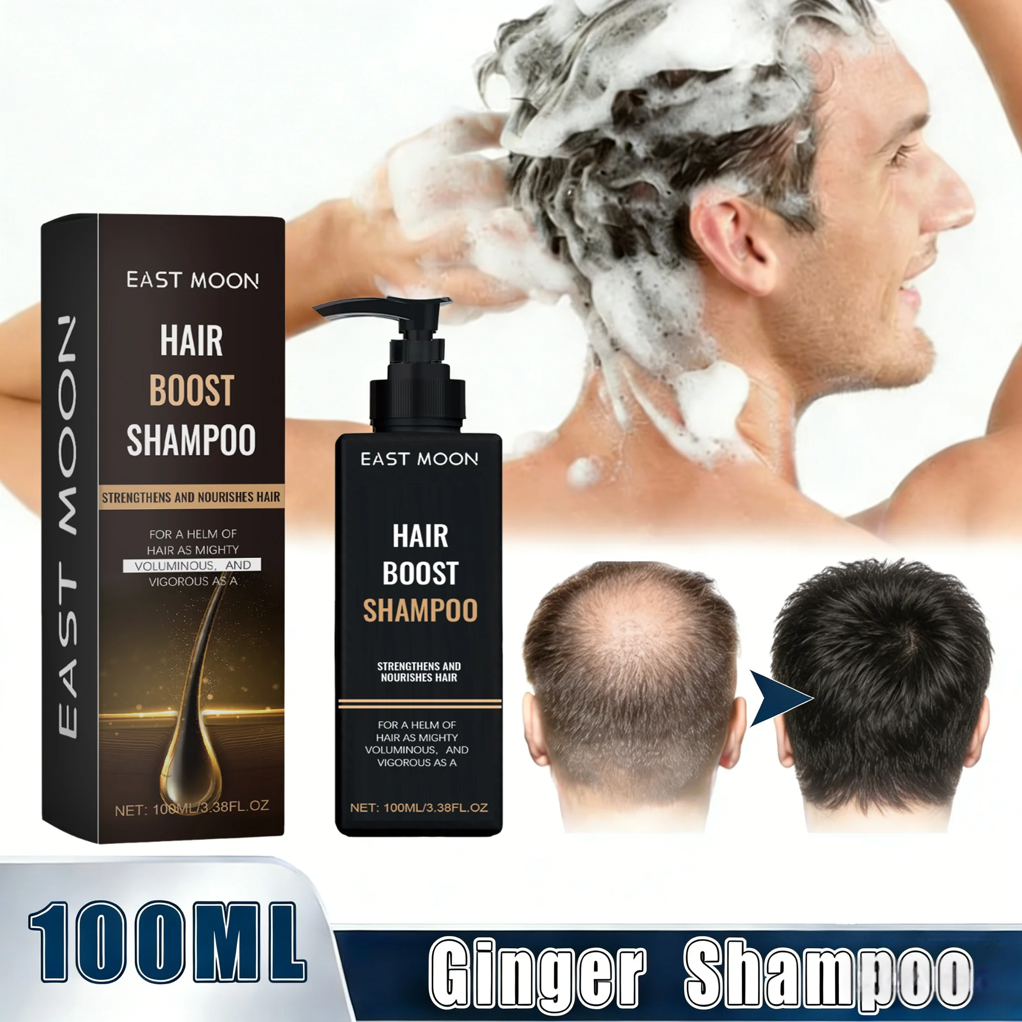 

100ml Dense Hair Shampoo Root Activating Shampoo Mane Strengthening Activating Shampoo Dry Frizzy Treatment Deep Nourishment