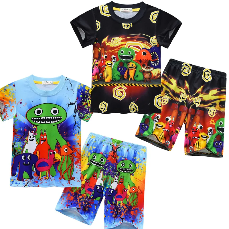 

Garten of Banban Baby Boys GarDen of Banban Tshirt Pants Clothes Sets Game Figure Summer Girls Birthday Party Clothing