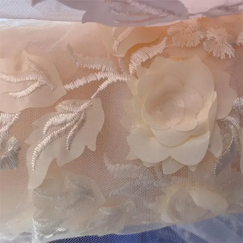 19-kleuren hoogwaardige 3D-bloemkantstof. TrouwjurkDIYKinderkleding Naaien Stof Achtergrond Decoratie Accessoires