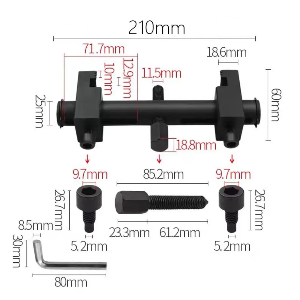 40-165mm Drive Pulley Puller Labor-saving Anti-slip Ribbed Pulley Puller Threaded Universal Belt Pulley Removal Tool