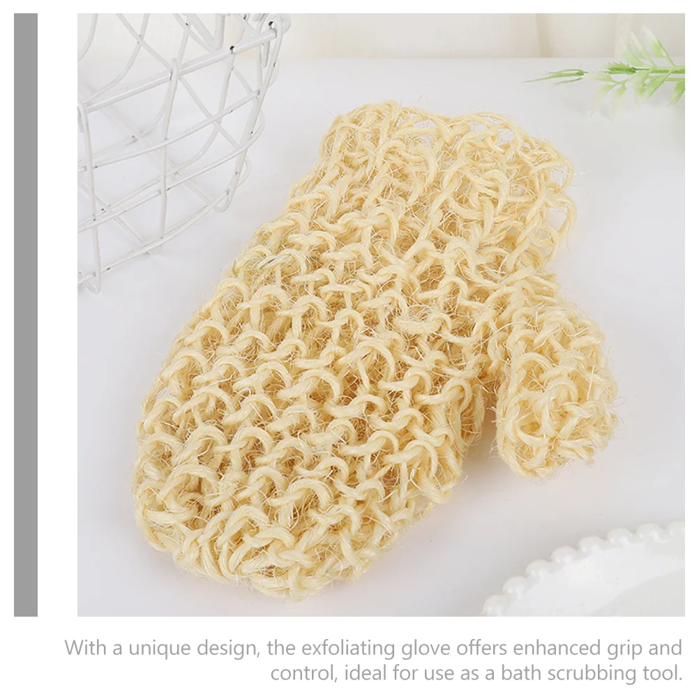 Braided Shower Gloves Exfoliating Wash for Bathing Rinser Skin Exfoliator Sisal Scrub & Body Works Lotion