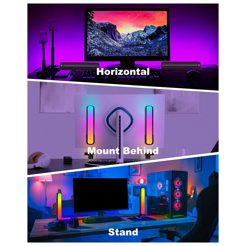 Wifi Smart Ambient Light Bar- APP Control-Sound Recognize Monitor Backlight,Work For Alexa And Google Assistant For TV