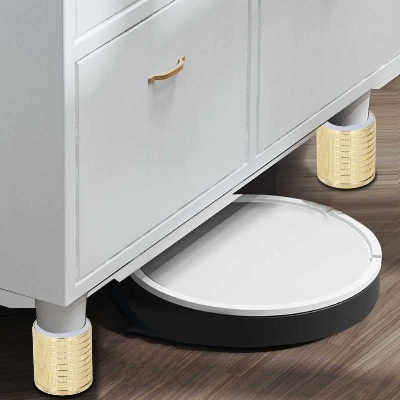 4 Pcs Furniture Riser 43-75mm Adjustable Strong Load Bearing Aluminum Alloy Heavy Duty Bed Riser