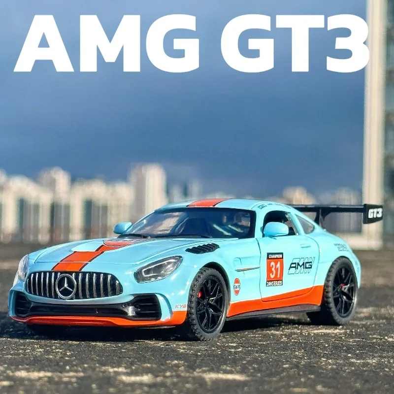 

Simulation 1/32 Benz GT3 Alloy Sport Car Model Sound Light Pullback Diecast Toy Vehicle Collection Hobby Home Decor Boy Gift
