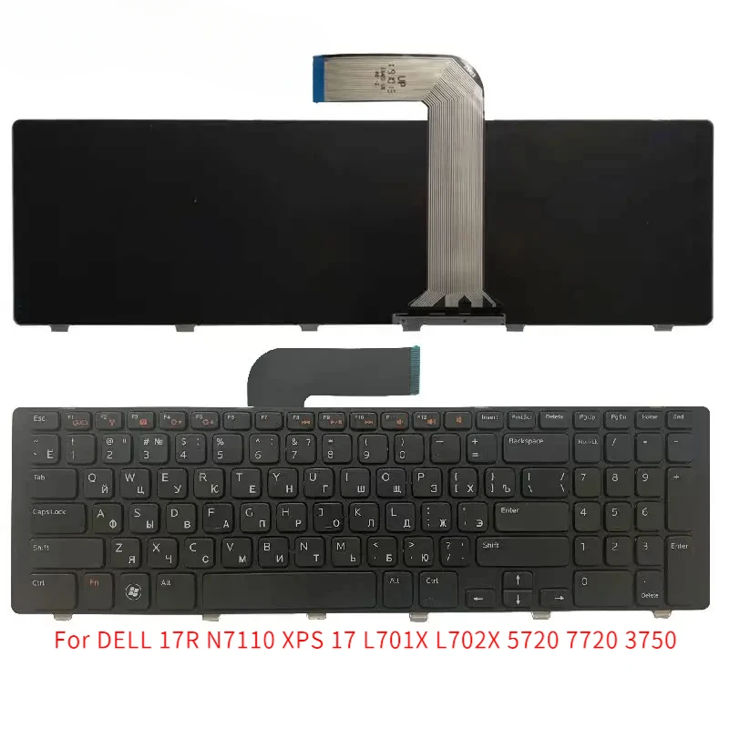 

New Ru Laptop Keyboard for DELL 17R N7110 XPS 17 L701X L702X 5720 7720 3750