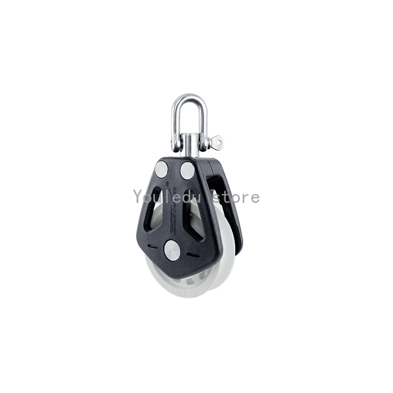 

High Load Capacity Sheave Block Universal Head Single Pulley Swivel Sailboat Plain Bearing Block Rope Runner Boat Accessorie