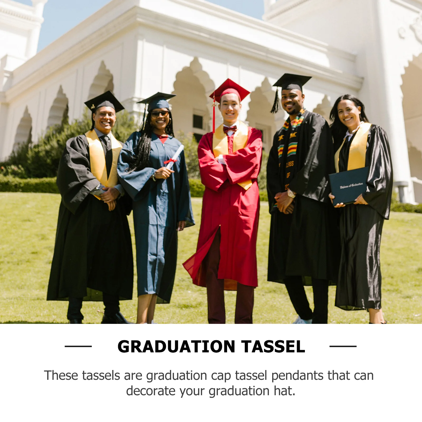 

12Pcs Academic Graduation Tassels Doctor Cap Decorations Graduation Hat Tassels Charm Accessories Ceremony Supplies 2024