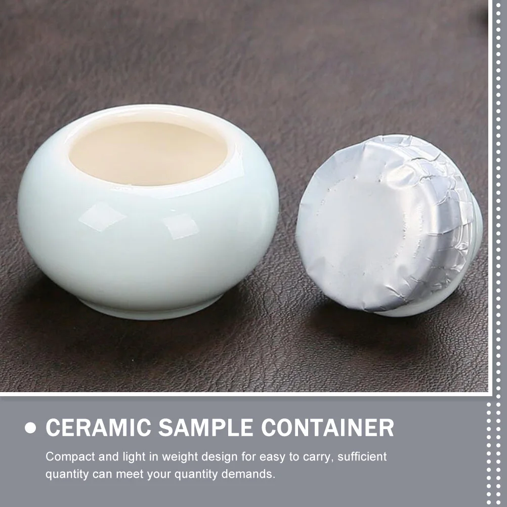 

3Pcs Ceramic Small Tea Jar Exquisite Travel Container Face Cream Holder Refillable Lip Balm Jar Lip Balm Containers