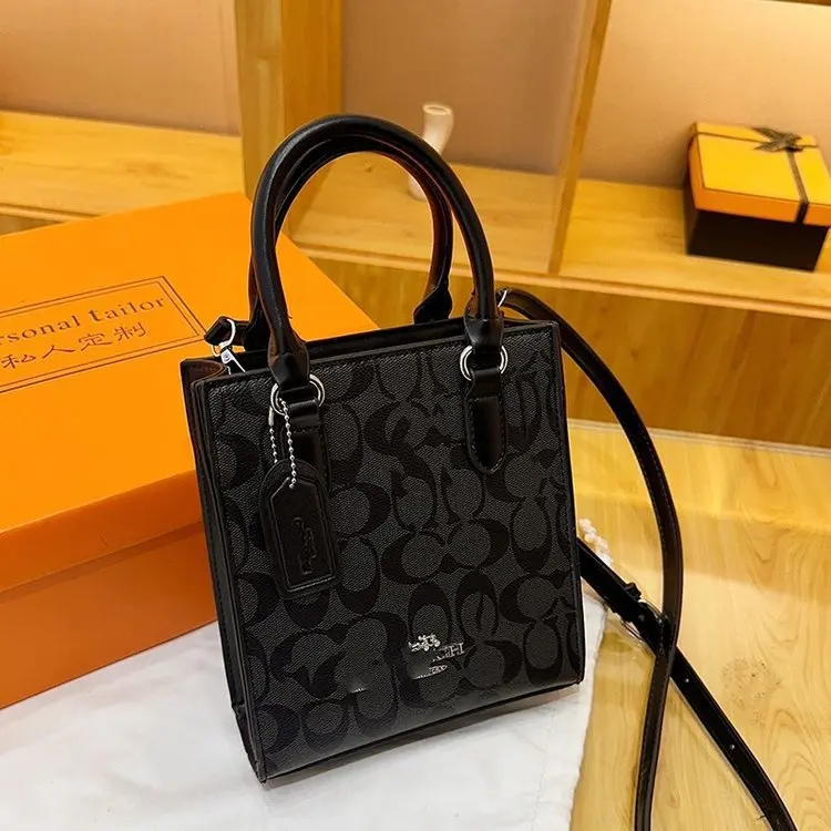 حقيبة حمل مطبوعة كلاسيكية جديدة للنساء، حقيبة كتف قماشية عصرية، محفظة كروس متعددة الاستخدامات للاستخدام اليومي، حقيبة يد ريترو شيك